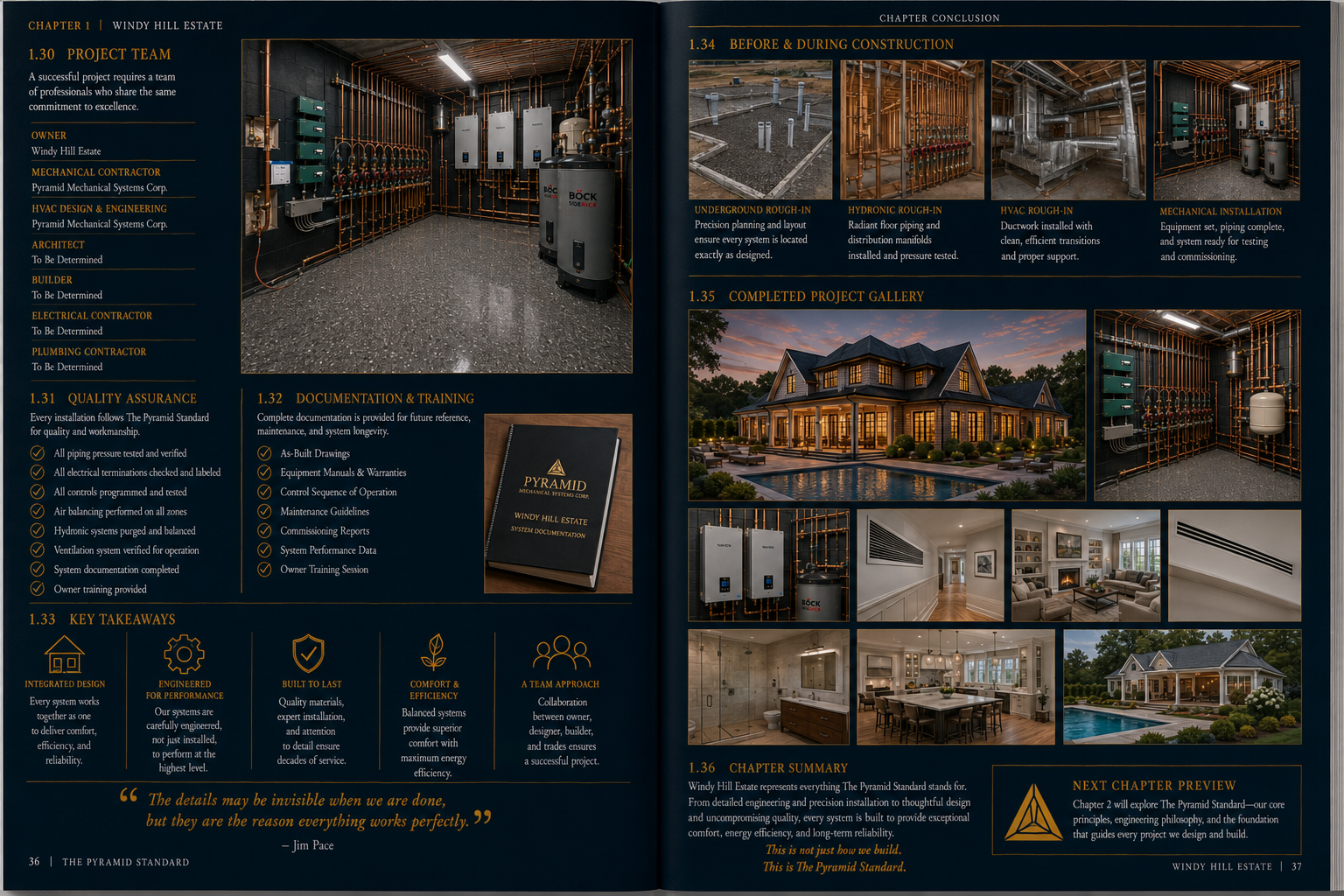 Windy Hill completed project gallery book spread